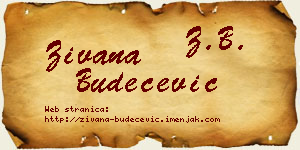 Živana Budečević vizit kartica